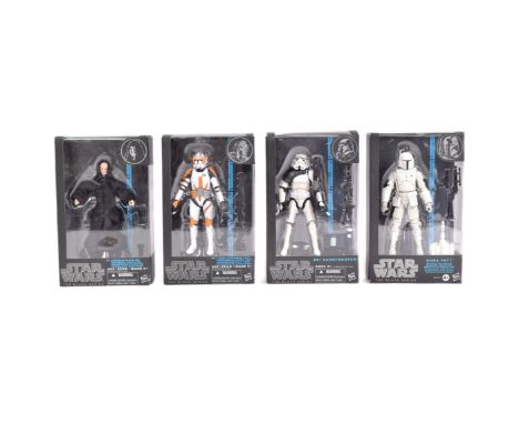 Star Wars - The Black Series - 'Blue Line' series - a collection of x4 2014 Hasbro made Black Series 6" scale boxed action fi