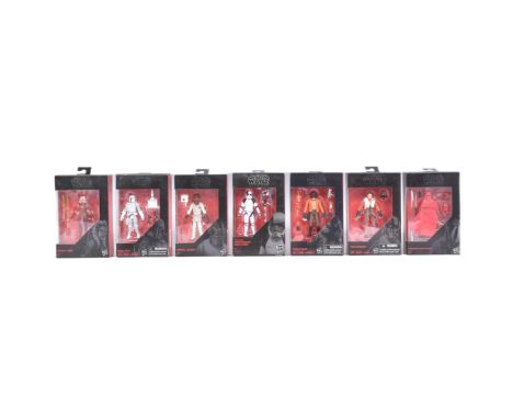 Star Wars - The Black Series - a collection of x7 3.75" scale Hasbro made boxed action figures. Comprising: First Order Storm