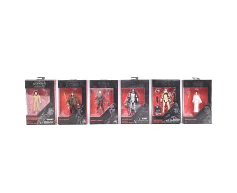 Star Wars - The Black Series - a collection of x6 3.75" scale Hasbro made boxed action figures. Comprising: Sandtrooper, Capt