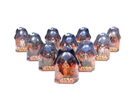 Star Wars - Revenge Of The Sith - a collection of x10 Hasbro made MOC carded Revenge Of The Sith action figures, comprising: 