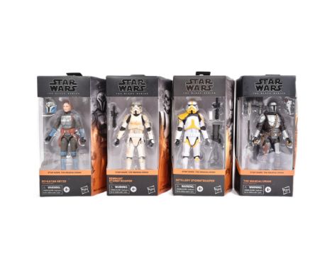 Star Wars - The Black Series - The Mandalorian - a collection of x4 2020s Hasbro made Black Series 6" scale boxed action figu