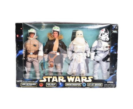 Star Wars - a vintage 1998 Kenner made 12" scale action figure ' Hoth ' themed set featuring x4 Hoth related figures - Luke S
