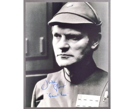 Star Wars - Julian Glover (General Veers) - autographed large format 11x14" black and white photograph from The Empire Strike