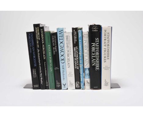 A collection of reference books on British Pottery and Porcelain, to include Geoffrey Godden, 'Staffordshire Porcelain', P.D 