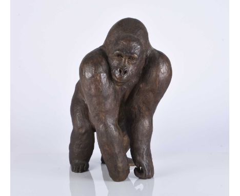 Rachel Ricketts RBSA (Contemporary) Mountain Gorilla, Bronze Resin, 38 x 30 x 25 cmPrivate Collection, purchased from The Scu