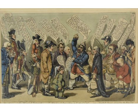 After James Gillray (1757-1815) Meeting of the Monied Interest, etching and aquatint with hand-colouring, originally publishe