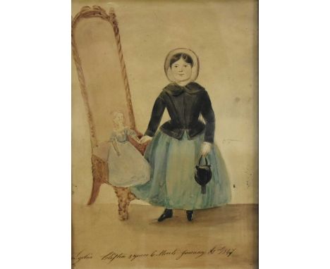 British School (19th Century) Portrait of Lydia Clifton, aged 5 years, 6 months and dated January 31st 1841, watercolour with