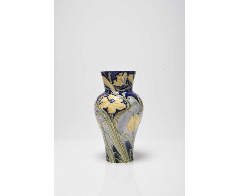 William Moorcroft for Macintyre &amp; Co, a 'Florian Ware' baluster vase, circa 1900-05, decorated with yellow tulips and lil
