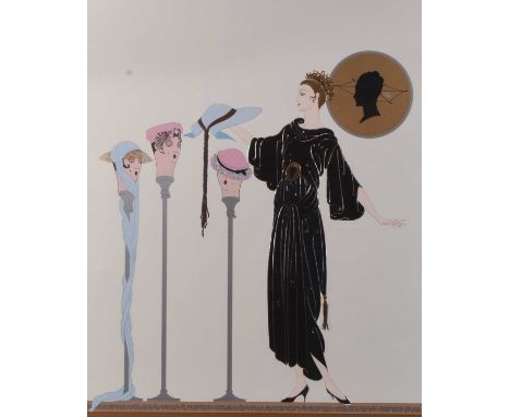 Erté born Romain de Tirtoff (Franco-Russian 1892-1990) Millinery Shop, embellished print, artist proof numbered 18/50, printe