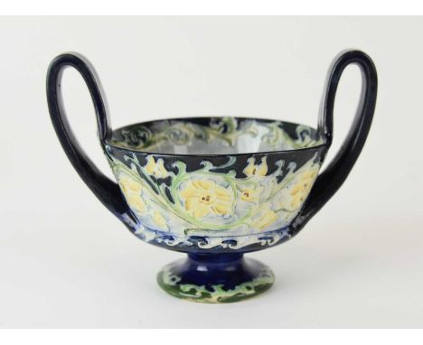 William Moorcroft for James Macintyre &amp; Co, a 'Florian Ware' twin-handled bowl, circa 1907-10, printed blue Florian mark 