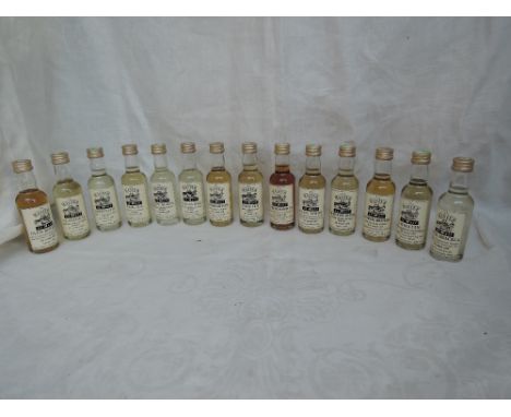 Fourteen Master of Malt Single Malt Whisky Miniatures, Aberfeldy 13 year old 43% vol, Caol Ila 17 year old 43% vol, Caol Ila 