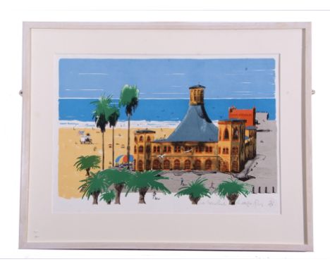Paul Hogarth, OBE, RA, British, Santa Monica from the D.H. Lawrence Centenary set. Provenance: Curwen Studios , Lithograph, s