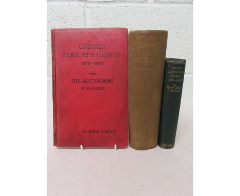 RANJITSINHJI, K. S - The Jubilee Book of Cricket - 1897 tog. w. STANDING, Percy - Anglo Australian Cricket, 1862-1926 - Faber