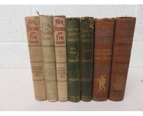 Collection of five Fur, Fin and Feather series titles to include: The Partridge -1894, second edition; The Hare - 1896, first