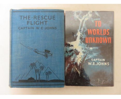 JOHNS, Captain W. E - The Rescue Flight - 1939, first edition, lacking dust-wrapper tog. w. by the same author, To Worlds Unk