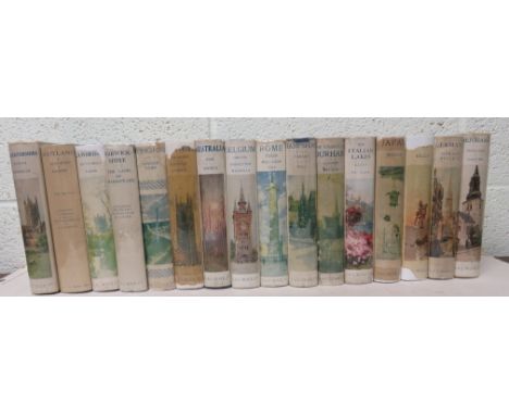 Collection of sixteen A & C Black's popular series of colour books to include Cambridge - 1922; Warwickshire - 1922; Yorkshir