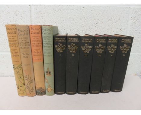 CHURCHILL, Winston - A History of the English Speaking Peoples - four vols, 1956-1958, with Vols II, III and IV all being fir