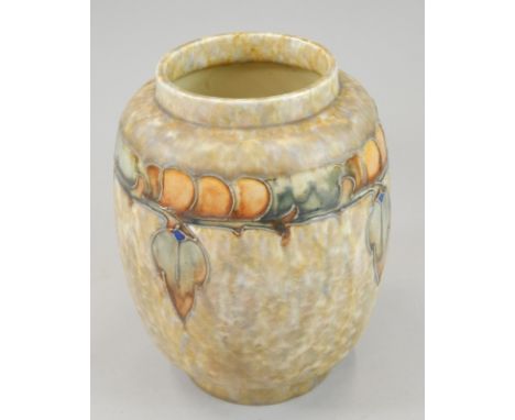 A Cranston pottery vase, with tube lined decoration in the manner of Charlotte Rhead, 20cm high