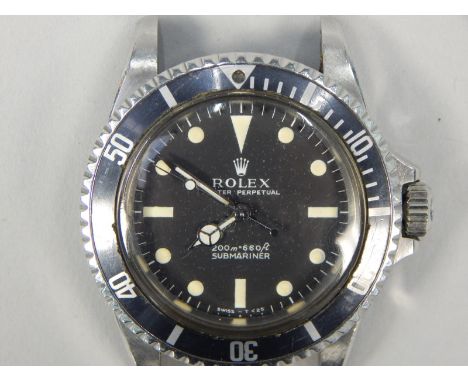 A 1967 Rolex Submariner model 5513, with meters first matte dial, serial number 1596***, on Oyster 78360 bracelet and 501B en