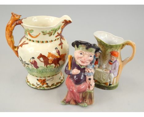 Three collectable ceramic items, to include a Crown Devon John Peel musical jug etc.