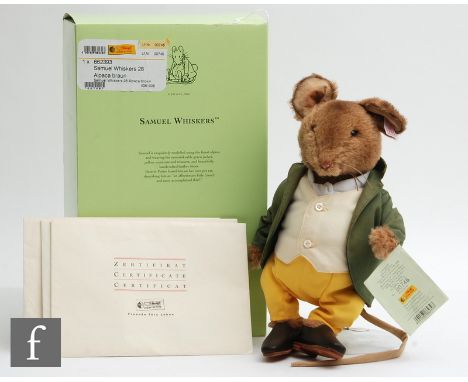 A Steiff 662393 Beatrix Potter Samuel Whiskers, brown mohair,&nbsp;limited edition 746 of 1500, height 28cm, boxed with tag c