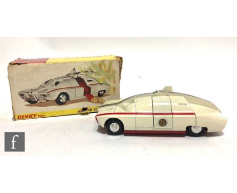 Dinky Toys 105 Gerry Anderson's Captain Scarlet and the Mysterons Maximum Security Vehicle in white with red base, lacking ae