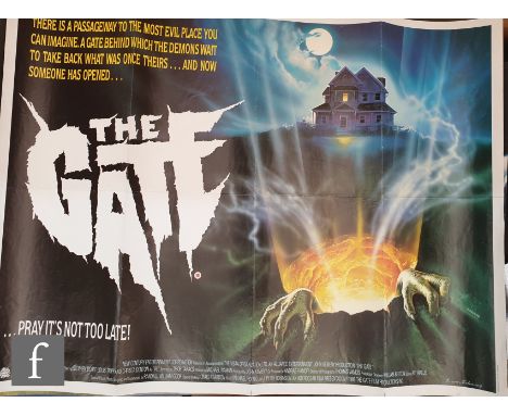 A collection of 1970s/80s British quad movie posters, to include The Fly (1986), Deer Hunter (1978), The Gate (1987), The Bea
