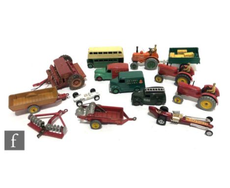 A collection of assorted Dinky Toys diecast models, to include a 452 Trojan Van Chivers Jellies with some restoration, a 470 