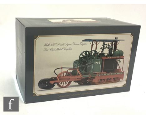 A Spec Cast 1:32 scale Holt No. 77 Track Type Steam Engine diecast model, limited edition 637 of 1000, boxed. 