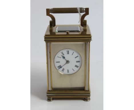 Late 19th century French carriage clock with eight day repeat movement, with Richard et Cie trademark, cylinder escapement st