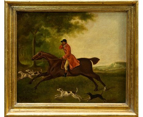 After John Nost Sartorius, pair oils on canvas - hunting scenes, bearing signatures and dated 1806, in gilt frames CONDITION 