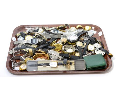 A large quantity of wristwatches signed by Timex, Sekonda, Smiths, Seiko, Waltham, Accurist, etc