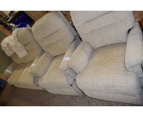 Modern two seater sofa and pair of matching armchairs (3)