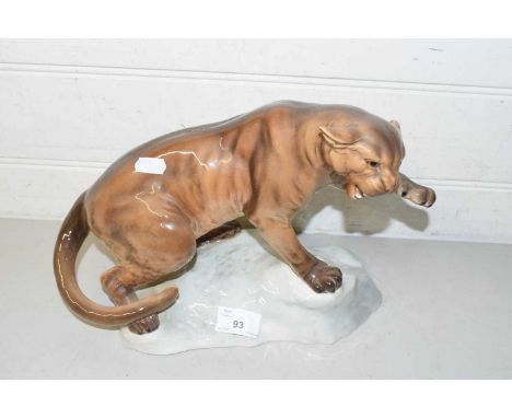 Beswick model of a puma on rock