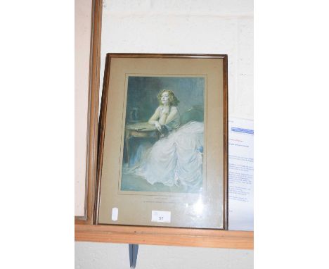 After Anny Ahlers, an unfinished portrait of an unfinished life, coloured print, framed and glazed