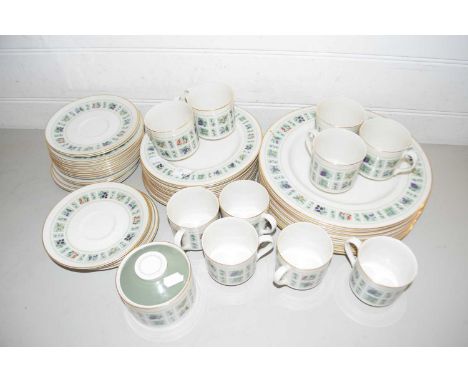 Quantity of Royal Doulton tapestry pattern table wares