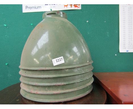 Five industrial enamel green light shades 