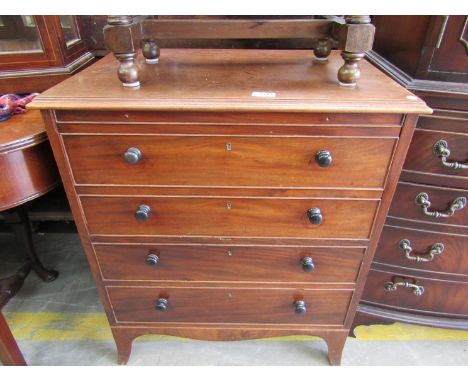 A George III mahogany chest commode       
