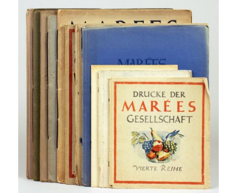 Marées-Gesellschaft. [Erste bis] Elfte Reihe der Drucke. München, R. Piper 1917-1925. Mit einigen Abbildungen. Acht Originalb