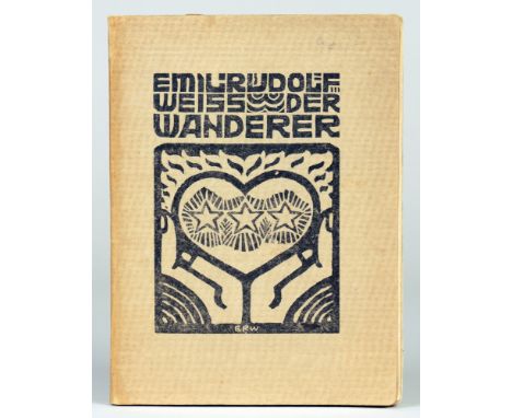 Emil Rudolf Weiss. Der Wanderer. Mit acht symbolischen Holzschnitten und Buchumschlag von E. R. Weiss. 1895 bis 1900. Baden-B