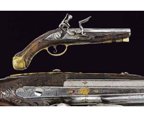 dating: 18th Century provenance: Italy, Smoothbore, round barrel, with back rib and flattened sides in the first half, featur