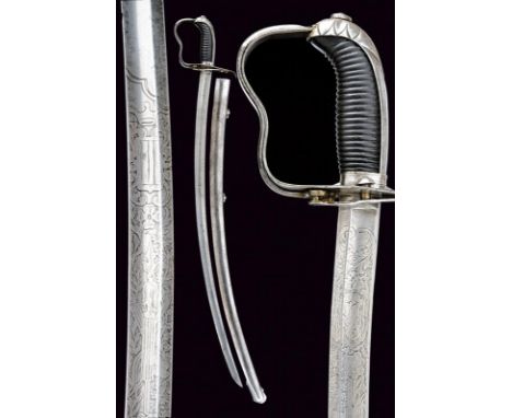 dating: Third quarter of the 19th Century provenance: Austria, Curved, single-and short-false-edged blade, with fuller for mo
