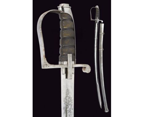 dating: Third quarter of the 19th Century provenance: Italy, Curved, single-and short false-edged blade, hollow tipped on the