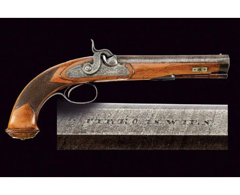 dating: Mid 19th Century provenance: Vienna, Smoothbore, round, twisted barrel, with flat back signed 'PIRKO IN WIEN' and oct