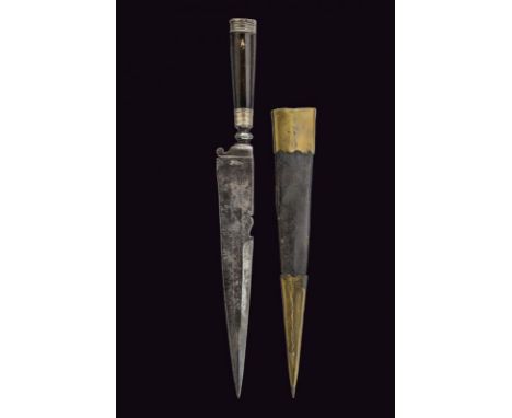 dating: Early 19th Century provenance: Genova, Single- and a half-edged blade. With fuller in the centre. Back decorated with