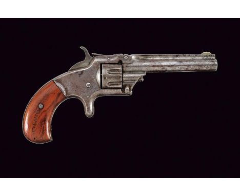 dating: 1868 - 1881 provenance: USA, Cylindrical, 22 rimfire short cal barrel with high rib provided with foresight and compa