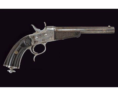 dating: 1875 - 1889 circa provenance: Liege, A rifled, 9 mm cal. barrel with eight faces of different areas, the base marked 
