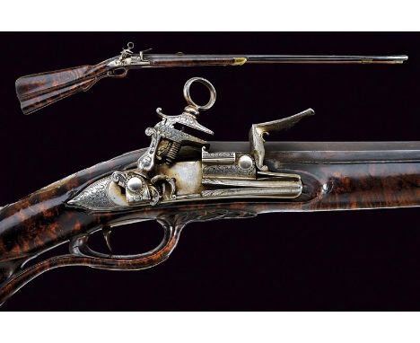 dating: First half of the 18th Century provenance: Central Italy, Smoothbore, octagonal, round, two-stage barrel, with a bras