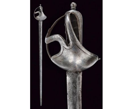 dating: Second half of the 18th Century provenance: Spain, Long, single-edged blade of lenticular section, base with remains 