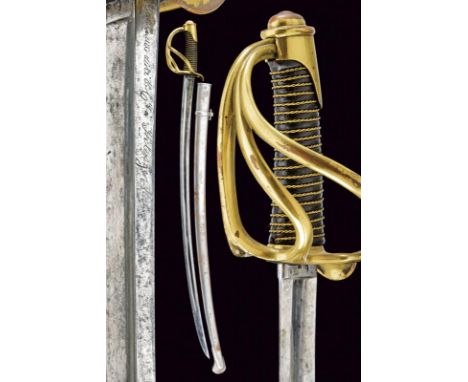 dating: Second quarter of the 19th Century provenance: France, Curved, single-and-short-false-edged blade, with fuller for a 